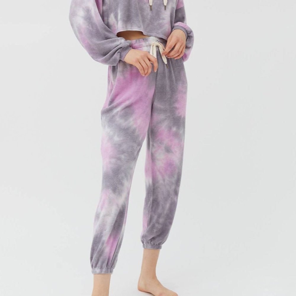 βοΈ Out From Under Jenny Fleece Peasant Hipster Hippie Art Deco Boho Dye Pants